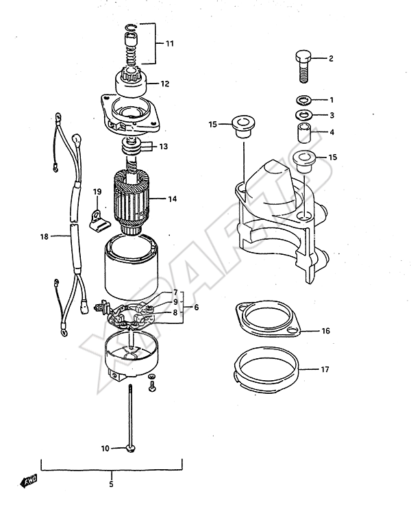  Starting Motor(1985) til Suzuki motor
